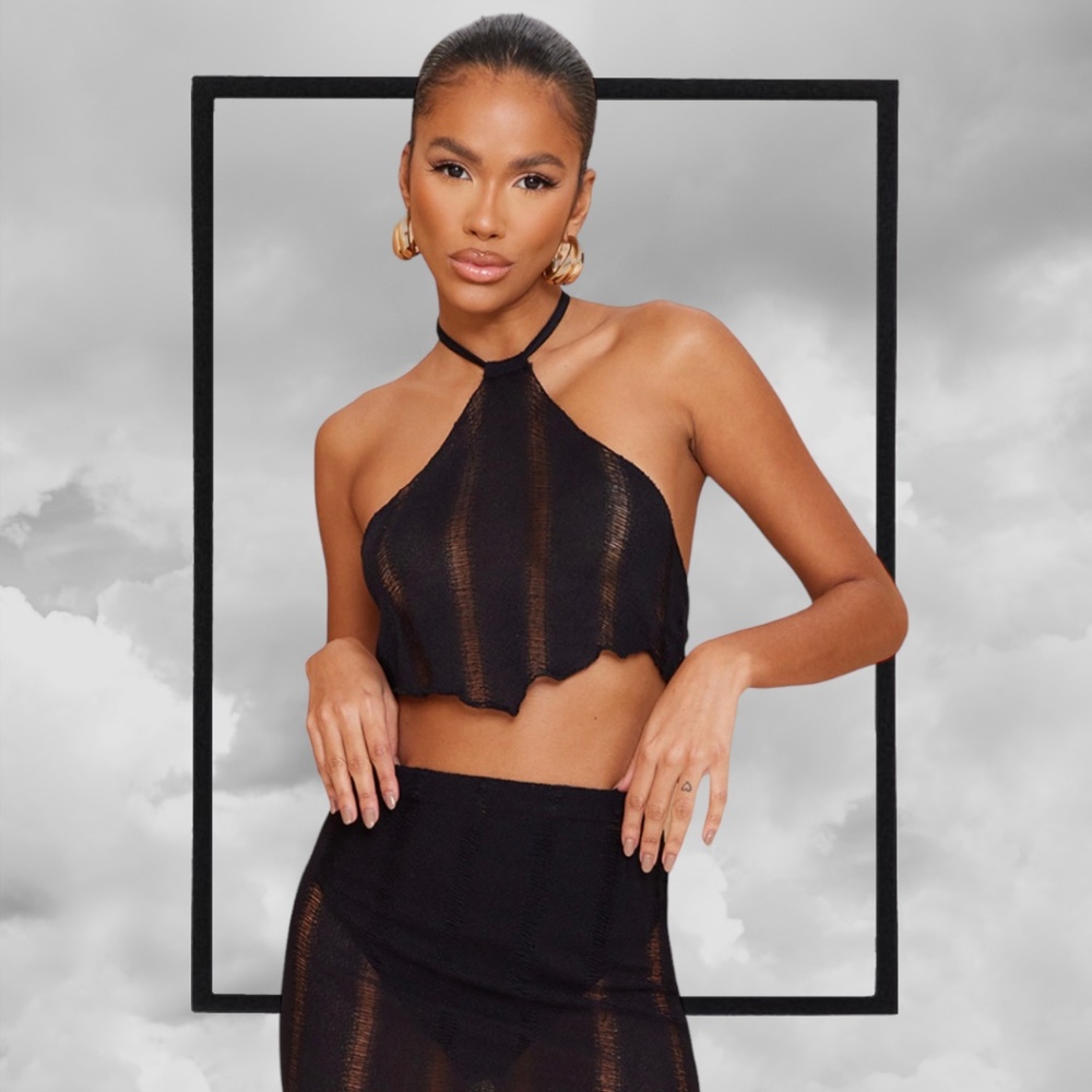 matching see thru skirt set BNWT